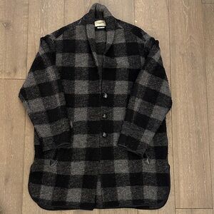 Isabel Marant Etoile Gino Wool Blend Plaid Jacket